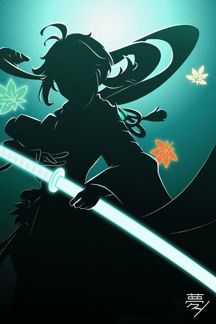 the silhouette of a woman holding a light saber