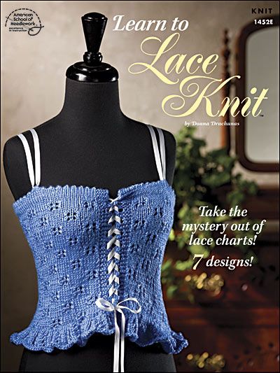 a knitted top on a mannequin with the words learn to lace knit