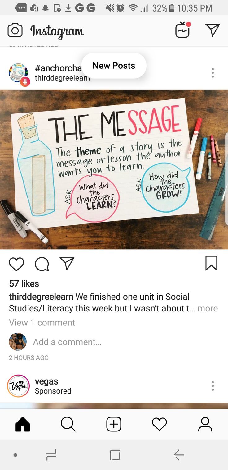 an instagram page with some writing on it