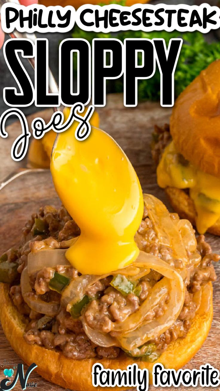 the cover of sloppy joe's family favorite book, featuring an image of a cheeseburger