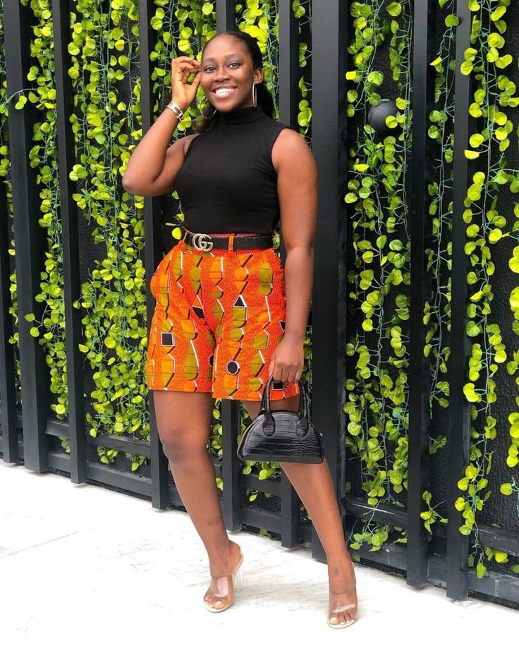 Ankara Shorts For Women, Ankara Shorts, Style Collab, Ankara Pants, Kitenge Fashion, Revolving Door, African Print Clothing, Beautiful Days, Latest Ankara Styles