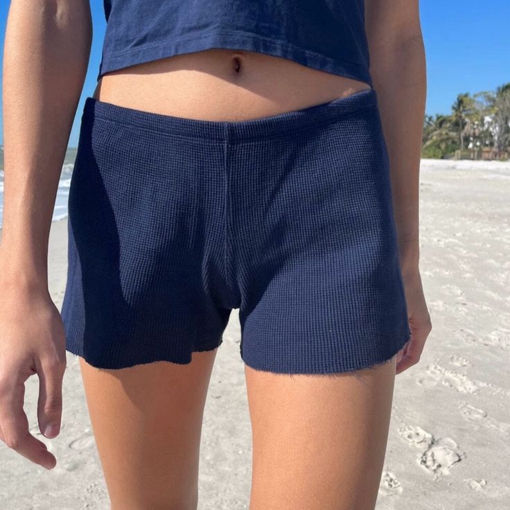 Brandy Melville Navy Blue Sweatshorts Never Worn Loungewear Athletic Shorts For Beach Season, Loungewear Shorts For Beach Season, Beach Season Loungewear Athletic Shorts, Blue Stretch Beach Shorts, Casual Bottoms With Short Inseam For Poolside, Stretch Blue Beach Shorts, Casual Pajama Shorts For Poolside, Blue Shorts For Poolside, Navy Relaxed Fit Shorts