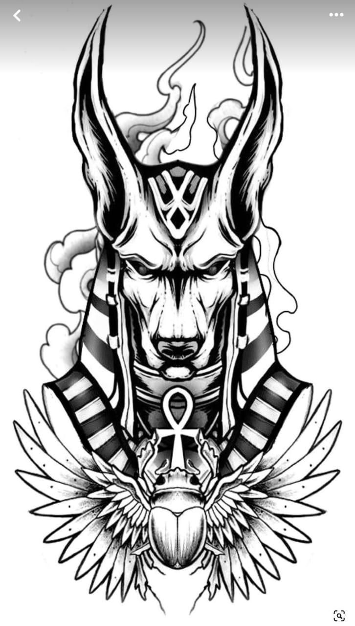 Anubis Tattoo Design Ideas, Anubis Tattoo Design, Tato Geisha, Egypt Tattoo Design, Ink Tattoo Design, Red Tattoo Ideas, Red Ink Tattoo, Memories Ideas, 10 Tattoo