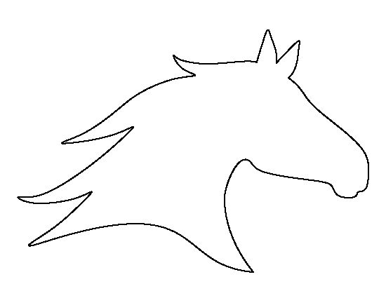 the outline of a horse's head