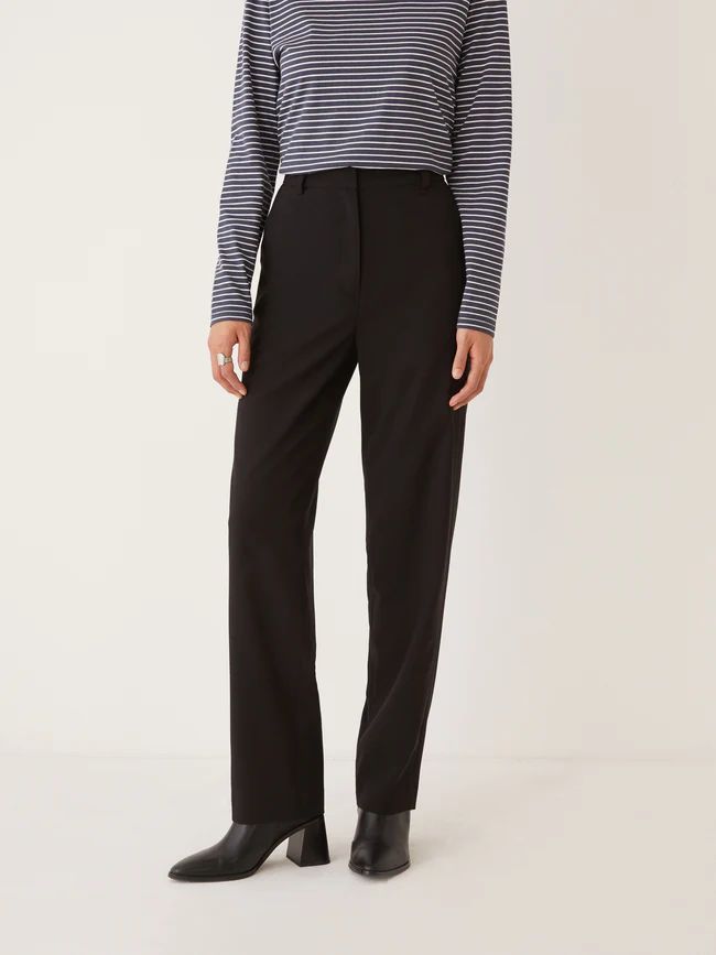 The Jane Straight Leg Pant in Black – Frank And Oak USA Frank And Oak, Straight Leg Pant, Sustainable Practices, Fall Essentials, High Rise Pants, Fit Inspo, Straight Pants, Rivets, Straight Leg Pants