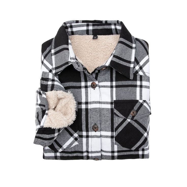 This women's flannel shirt jacket is designed for optimal warmth in cold winter weather. It is lined with sherpa fleece throughout, including the sleeves, and features a two-button flap chest pocket and two side seam pockets for hand warming. This sherpa lined shacket is perfect when going outdoors to brave the elements, this Flannel Shacket has kept its wearer cozy and warm during cold days this winter. Urban Sweater, Lined Flannel Shirt, Flannel Shacket, Family Black, Womens Sherpa, Womens Flannel Shirt, Urban Clothing, Flannel Women, Sweater Collection