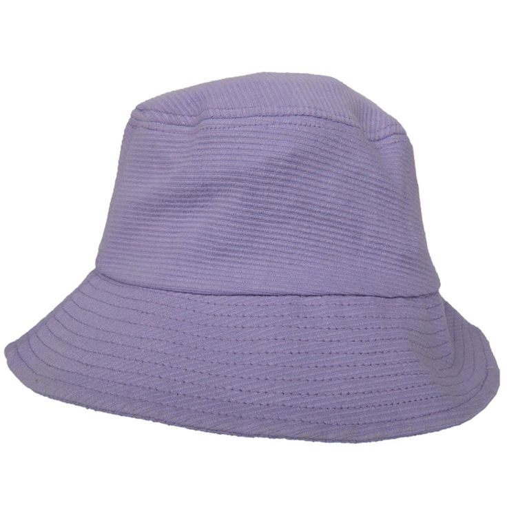 This stylish Corduroy Bucket Hat is the perfect summer accessory. Made with soft corduroy material, this hat adds a touch of casual sophistication to any outfit. Perfect for keeping the sun out of your eyes while providing a trendy look. one size fits most 100% cotton machine wash delicate or hand wash Bucket Hat Patterns, Cute Bucket Hats, Bucket Hat Pattern, Corduroy Bucket Hat, Purple Pastel, Bucket Cap, Hat Patterns, Glitter Earrings, Pastel Purple