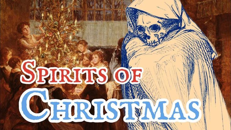 an image of a christmas card with the words spirits of christmas