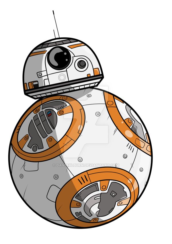 a star wars bb - 8 droid character is shown in this hand drawn drawing