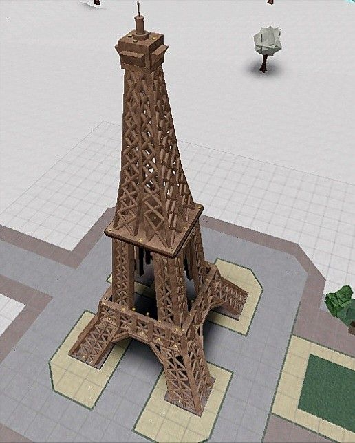 an animated model of the eiffel tower