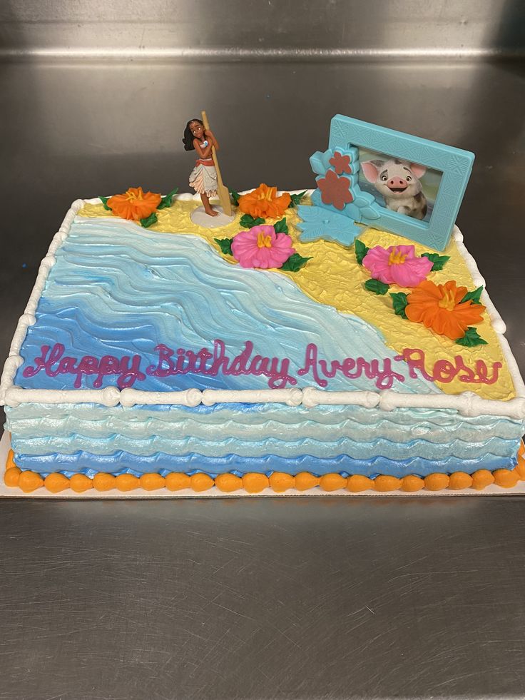 Moana Birthday Sheet Cake, Moana Sheet Cake Ideas, Moana Sheet Cake, Moana Decor, Moana Decorations, Moana Birthday Cake, Birthday Sheet Cakes, Moana Birthday Party, Moana Party