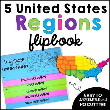 five united states regions flipbook