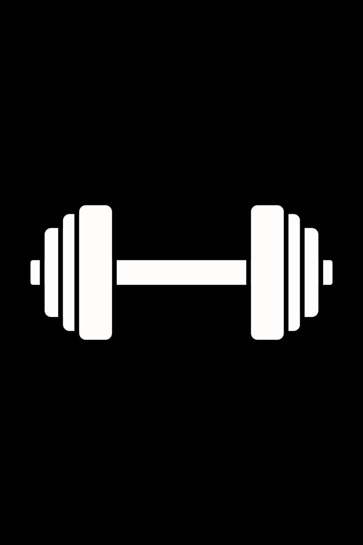 a black and white image of two dumbbells