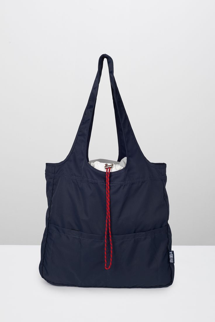 Inspired by Condiment Claire and her love of all things Navy and Red, also the very same style and colors as the LIMITED EDITION collab (without the  CC logo). BYBBA turns plastic into sustainable bags — nothing crunchy about it. Quality, design, and function come together. Materials are 100% recycled and recyclable in Navy Shoulder Bag With Zipper Pocket For Travel, Functional Navy Shoulder Bag With Pockets, Functional Navy Bag With Zipper Pocket, Navy Shoulder Bag With Leather Handles For On-the-go, Navy Shoulder Bag With Zipper For Everyday, Modern Navy Shoulder Bag For Travel, Navy Shoulder Bag With Zipper Closure For Everyday Use, Navy Shoulder Bag With Double Handle For Travel, Navy Double Handle Shoulder Bag For Travel