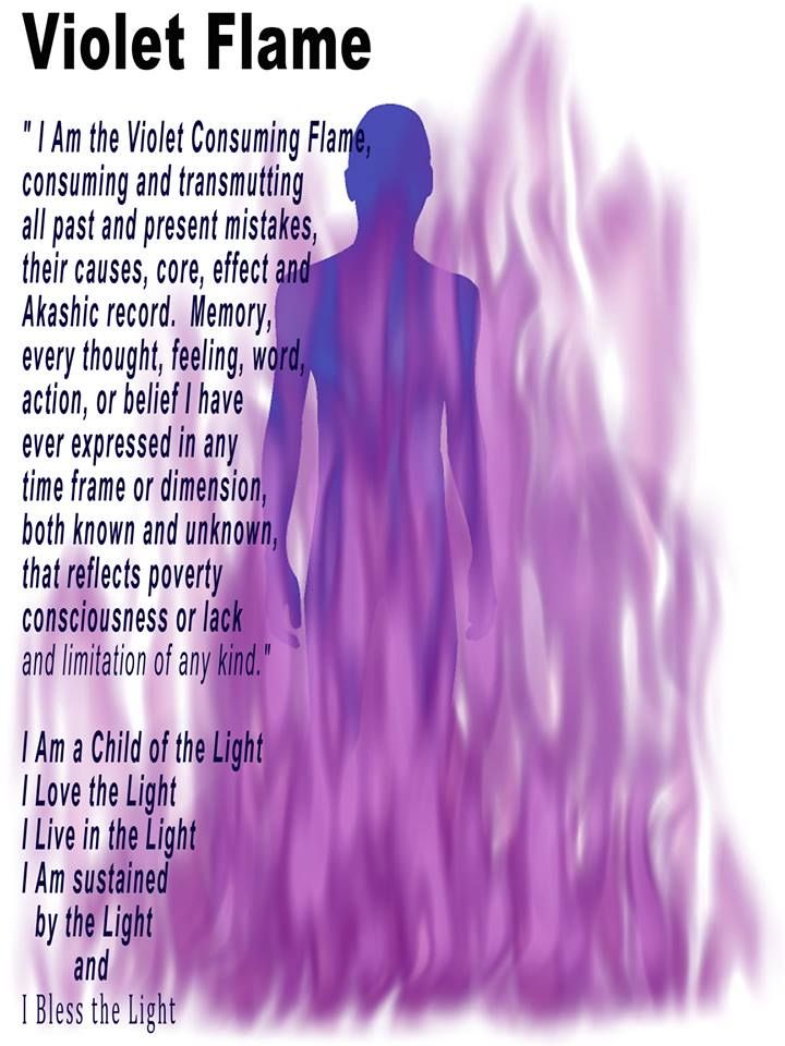 a poster with the words violet flame on it