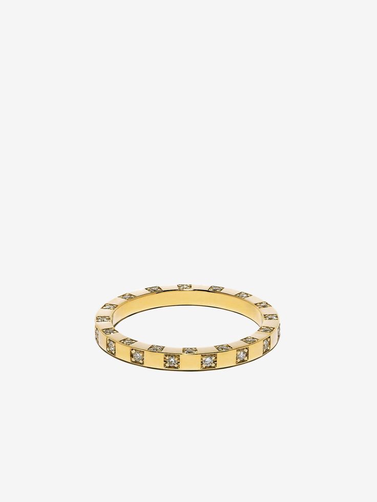 18k Yellow Gold, Approx. 0.30ct White Pave Diamonds Made and hand-finished in LA, each piece sold helps ocean-related causes Modern Eternity Band, Azlee Jewelry, Modern Diamond Jewelry, Ring Cuts, Marriage Ring, Diy Rings, Jewel Box, Jewelry Photography, Put A Ring On It