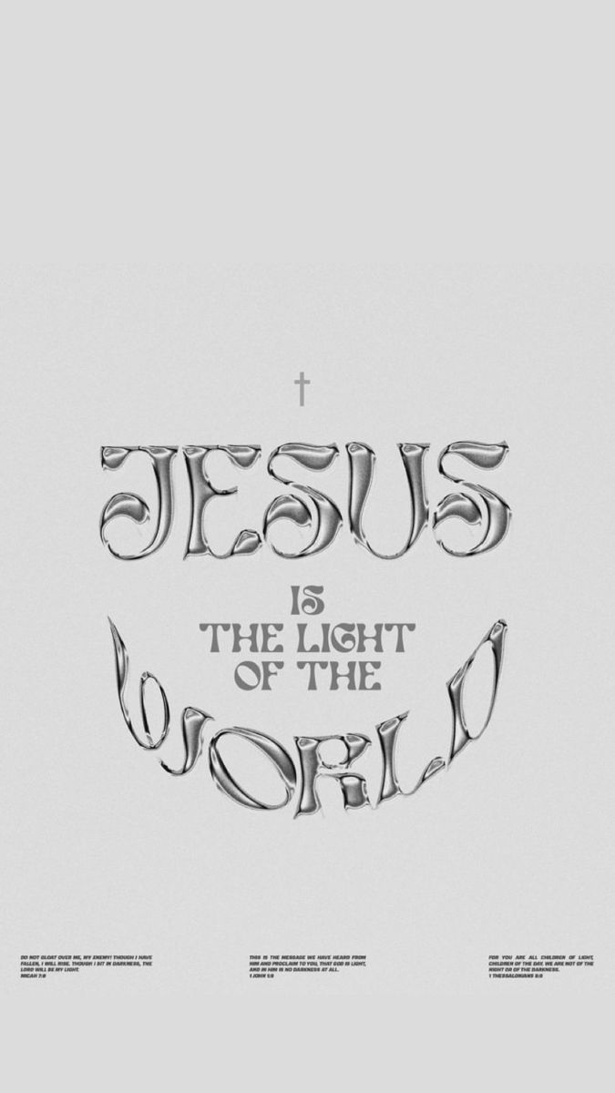 the words jesus is the light of the world are drawn in black on white paper