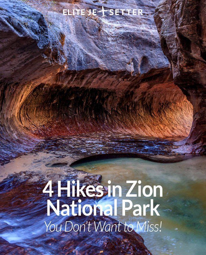 the cover of hikes in zion national park you don't want to miss