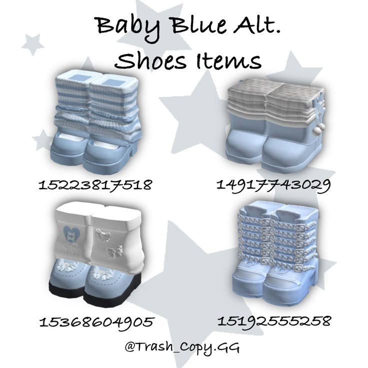 baby blue at shoes items are shown here