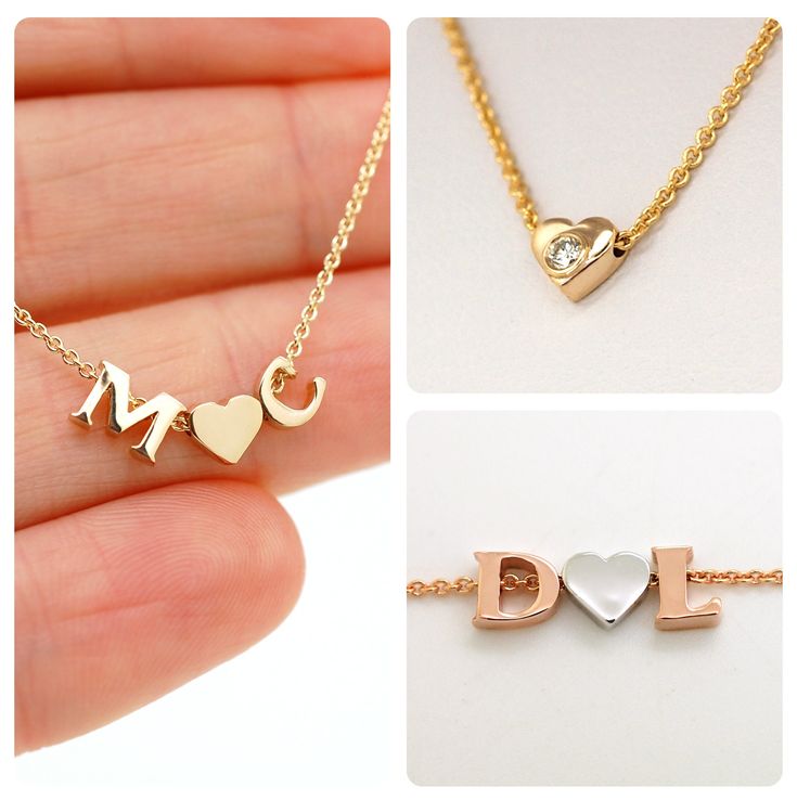 This solid gold minimalist heart pendant necklace. Could be made in 14K yellow, white and rose gold. If you are looking for a charm necklace, here: https://www.etsy.com/listing/534422198/14k-gold-letter-necklace-tiny-initial Charm bracelet: https://www.etsy.com/listing/465584610/add-on-initial-bracelet-14k-gold-letter All letters, a heart and a star are available, just write down which ones you need in the comment section of the order. If you prefer to see what your initials will look like befor Personalized Minimalist Rose Gold Heart Necklace, Personalized Dainty White Gold Heart Necklace, Dainty Personalized White Gold Heart Necklace, Dainty Rose Gold Name Necklace As Gift For Her, Dainty Heart Pendant Charm Necklace With Initials, Minimalist Rose Gold Heart Pendant Charm Necklace, Dainty 14k Gold Charm Necklace For Anniversary, Dainty Pendant Charm Necklace For Anniversary Gift, Rose Gold Charm Necklaces For Anniversary Gift