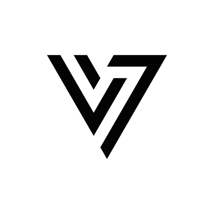 the letter v is made up of black and white letters, which appear to be overlapping