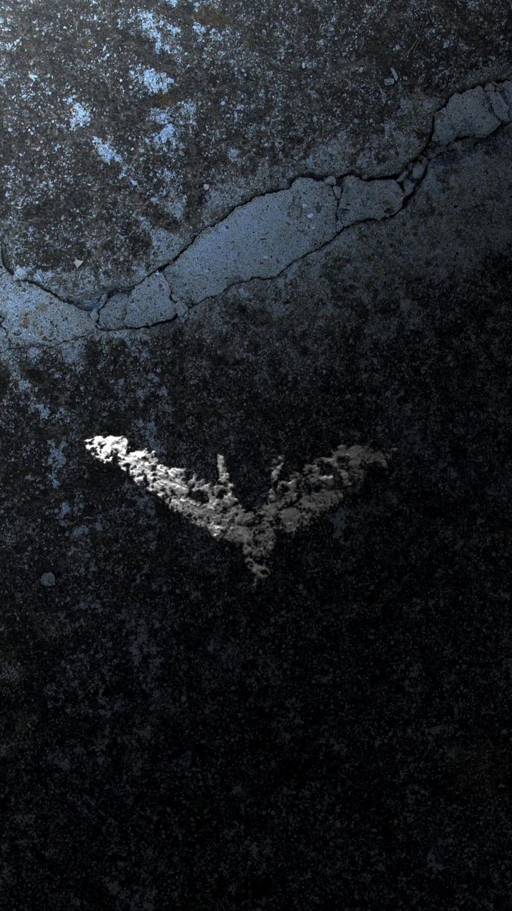 the dark knight rises movie poster is shown in black and white with an image of a bat on it