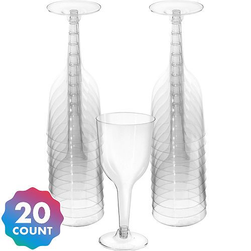 three clear vases are next to each other on a white background with the words 20 count below it