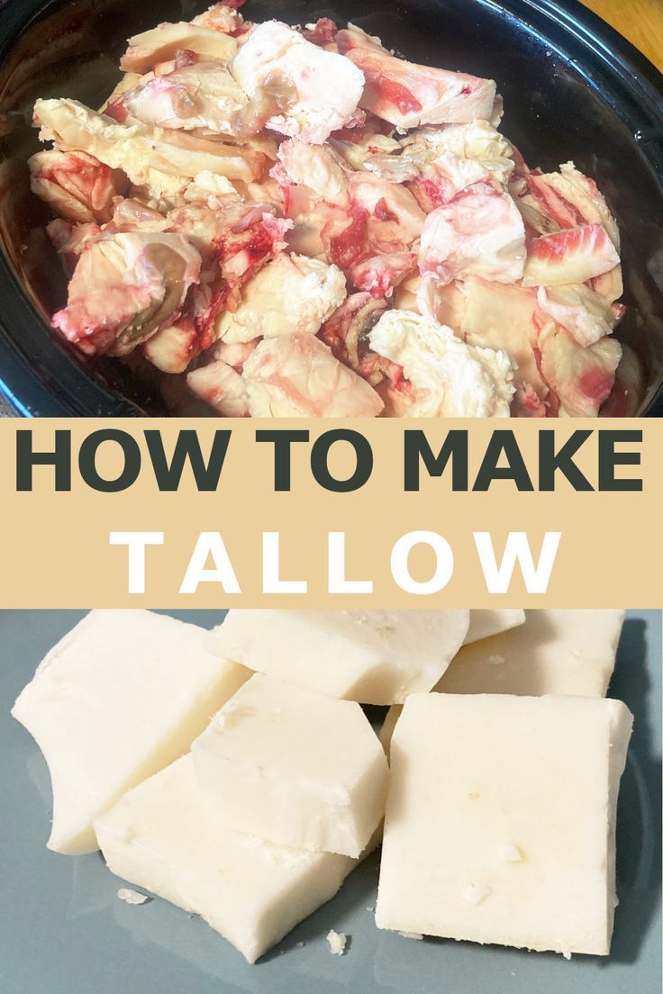 Beef suet in crockpot above rendered tallow with text How To Make Tallow Make Tallow, Tallow Recipe, How To Render, Beef Tallow, Crockpot Beef, Homemade Beef, Reduce Food Waste, Grass Fed Beef, Stock Pot