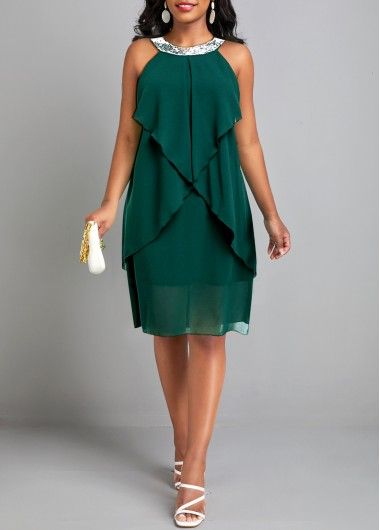 Color:Green;Size:S;Size:M;Size:L;Size:XL;Size:XXL;Package Contents:1 X Dress;Occasion:Other;Style:Elegant; Plain Midi Dress, Latest Dress For Women, Plus Size Party Dresses, Halter Neck Dress, Shift Dresses, Short Sleeve Maxi Dresses, Dress Chiffon, Green Sequins, Round Neck Dresses