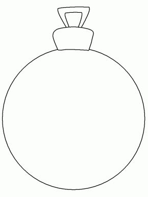 a christmas ornament coloring page with the top half drawn out to look like it is