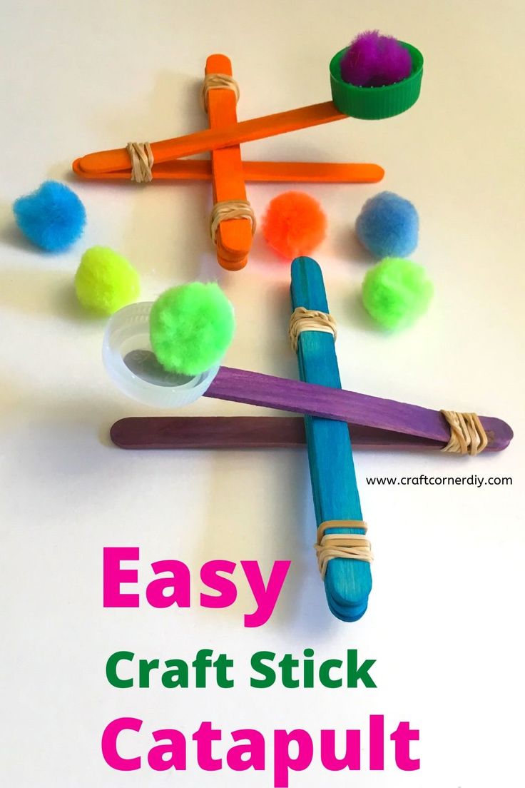 an easy craft stick catapult for kids to make