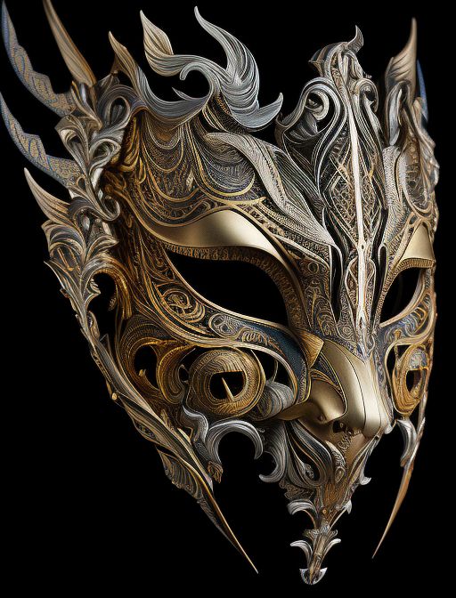 Masquerade Mask Metal, Gold Mask Aesthetic, Gold Mask Fantasy Art, Fantasy Masks Art, Metal Mask Fantasy Art, Fantasy Mask Design Concept Art, Full Face Mask Design Art, Aesthetic Mask Design, Dragon Masquerade Mask