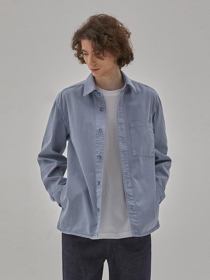 This basic daily denim shirt is from Cork denim collaboration collection and it features natural vintage color from garment dyeing and bio washing. Its relaxed fit and natural color is ideal for versatiel styling.- Collared neck- Button fastenings- One chest pocket- Two front on-seam pockets- Loose fit- Garment dye and bio washing Washed Blue Collared Denim Jacket, Washed Blue Collared Cotton Denim Jacket, Washed Blue Cotton Denim Jacket With Collar, Washed Blue Cotton Collared Denim Jacket, Washed Blue Relaxed Fit Shirt For Everyday, Casual Washed Blue Cotton Denim Jacket, Casual Cotton Denim Jacket With Relaxed Fit, Relaxed Fit Cotton Denim Jacket For Casual Gatherings, Relaxed Cotton Denim Jacket For Casual Gatherings