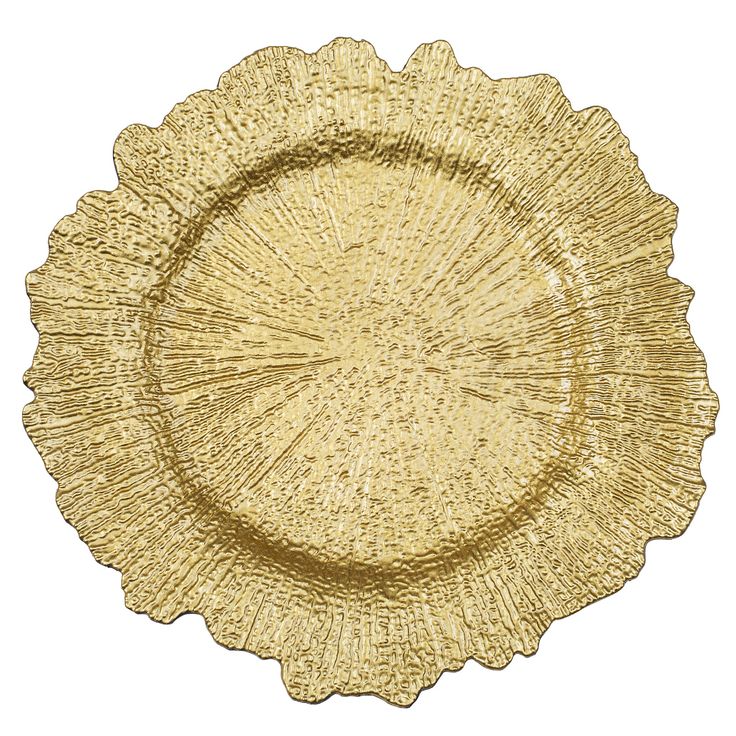 Reef Acrylic Plastic Charger Plate - Gold - CV Linens 120 Round Tablecloth, Gold Charger Plate, Glass Charger Plates, Gold Chargers, Rustic Plates, Flower Panels, Charger Plate, Color Palate, Plate Display