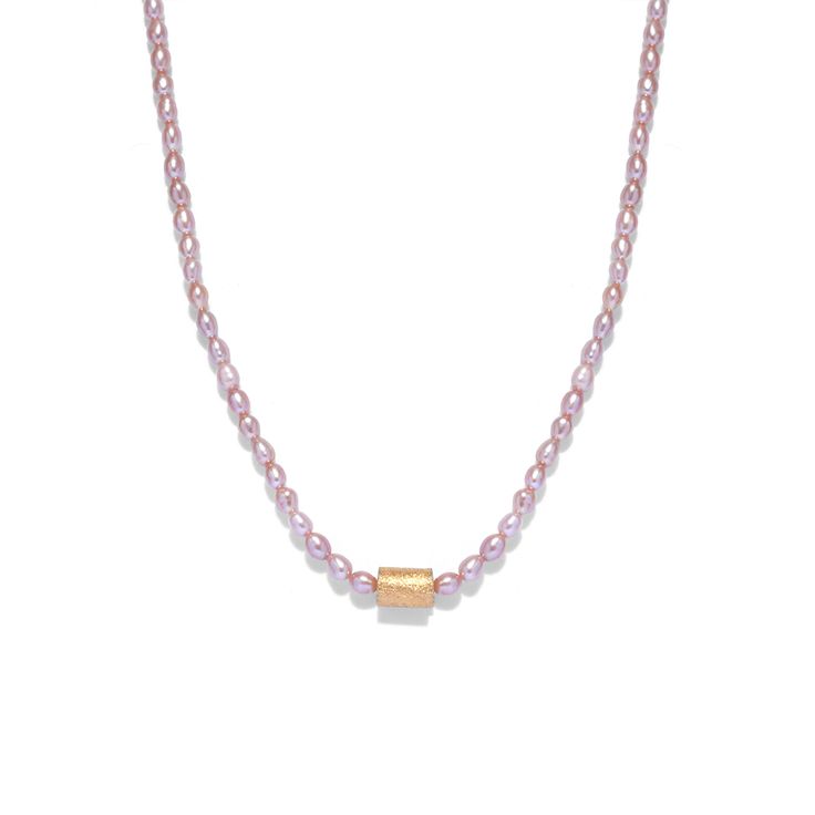 Enhance your elegance with our Pink Pearl Beaded Necklace. Featuring lustrous pink pearls accented with a delicate gold detail, this piece adds a touch of timeless beauty to any outfit, perfect for both everyday wear and special occasions. Rose Gold Beaded Pearl Necklaces, Pink Akoya Pearl Necklaces With Round Beads, Elegant Pink Beaded Necklaces With Round Beads, Pink Akoya Pearl Round Bead Necklace, Pink Akoya Pearl Single Strand Necklace, Elegant Pink Beaded Necklace With Round Beads, Elegant Pink Pearl Drop Necklace, Elegant Pink Beaded Necklace For Gift, Classic Pink Pearl Chain Jewelry