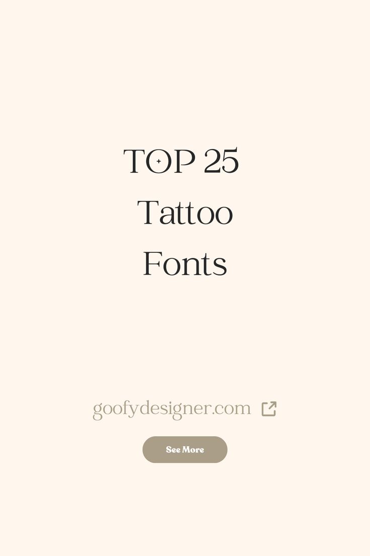 the top 25 tattoo font styles