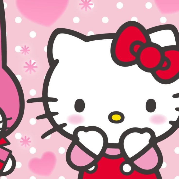 an image of hello kitty and bunny rabbit