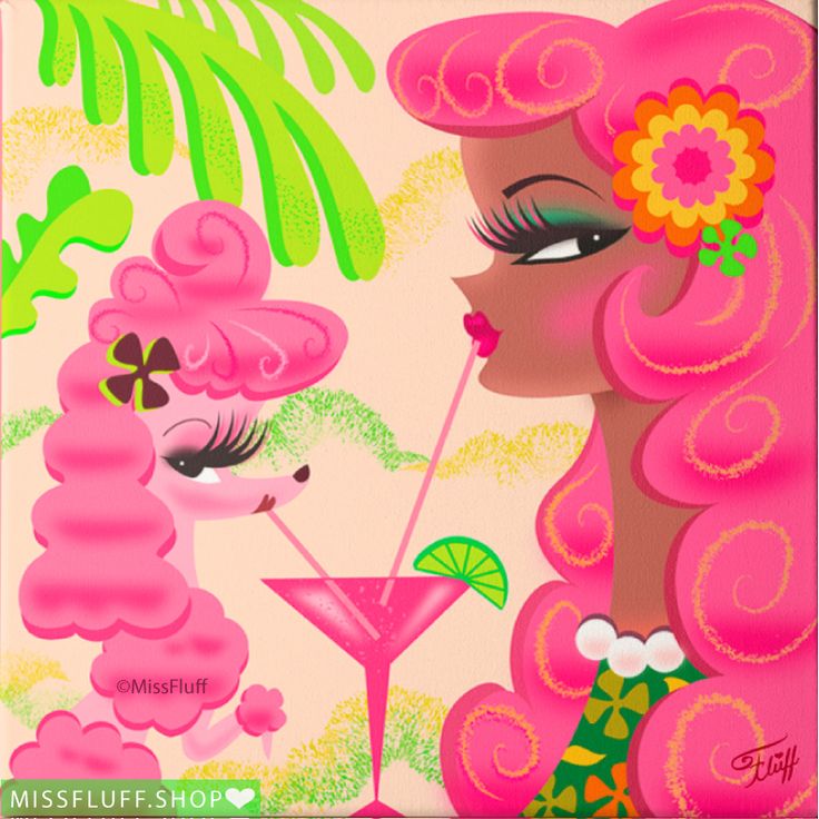 💖 Happy Friday Cheers! 💖
Hope you have an extra fabulous weekend! 💋
Discover more of my poodle art on my site.
MissFluff.shop

#fridayvibes #poodles #pinkpinkpink #palmspringsart #VintageVibes Miss Fluff Coloring Pages, Miss Fluff Mermaid, Lisa Frank Art Vintage, 1950s Barbie Illustration, Valfre Pisces, Palm Springs Art, Miss Fluff, Palm Springs Style, Pink Poodle