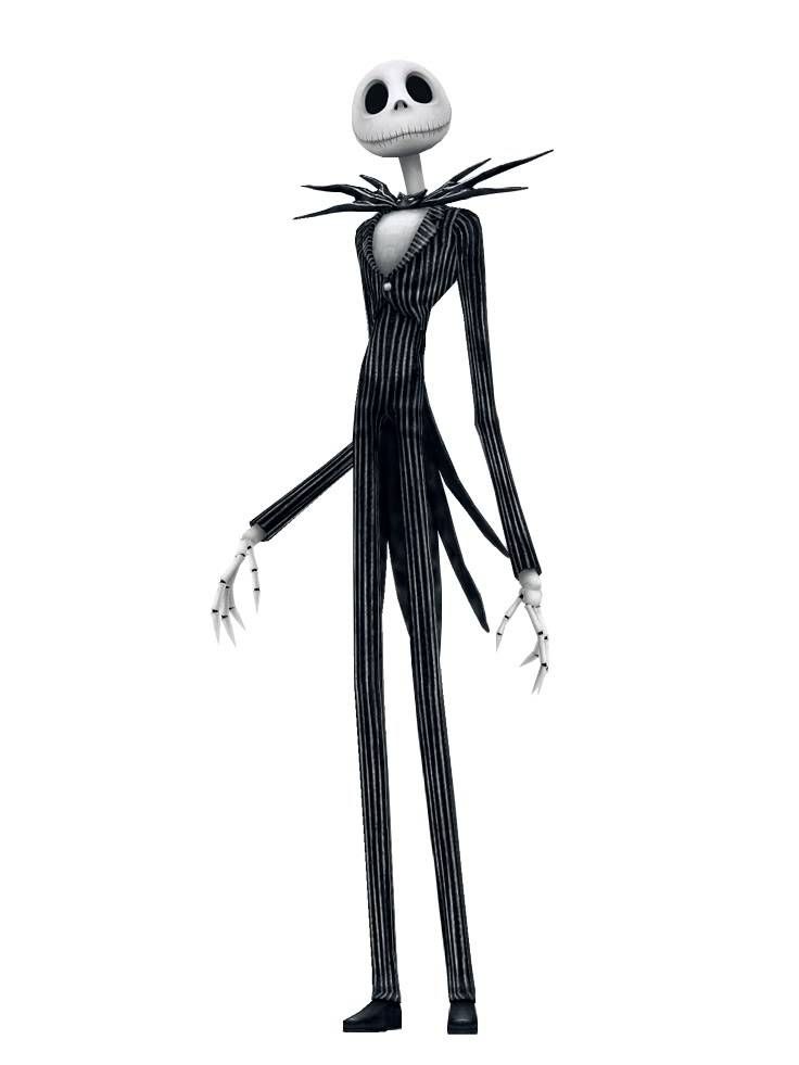 the animated character jack skellingy is shown in black and white