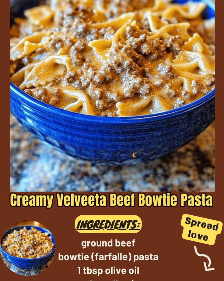 Creamy Velveeta Beef Bowtie Pasta Recipes With Velveeta Cheese, Bow Tie Pasta Recipe, Velveeta Recipes, Beef With Mushroom, Italian Sausage Pasta, Pasta Ingredients, Beef Pasta, Bowtie Pasta, Pasta Soup