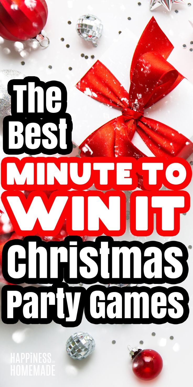 the best minute to win it christmas party games