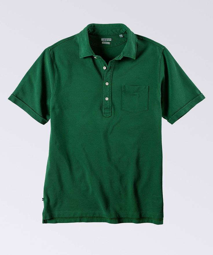 green mens polo shirt by oobe brand Work Polo Shirt With Button Cuffs, Workwear Polo Shirt With Button Cuffs, Green Cotton Polo Shirt With Collared Neckline, Short Sleeve Cotton Henley With Buttons, Green Collared Cotton Polo Shirt, Green Cotton Collared Polo Shirt, Green Collared Polo Shirt With Button Closure, Green Casual Polo Shirt For Work, Classic Green Polo Shirt For Work