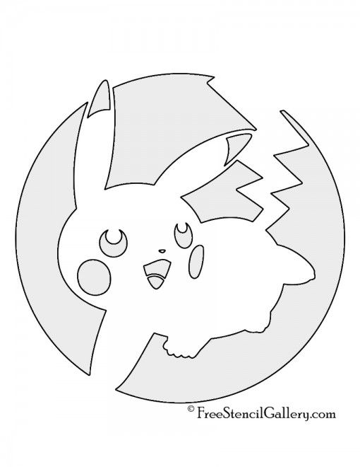 a drawing of a pikachu in the shape of a circle