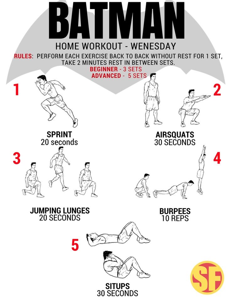 the batman workout plan for beginners to do in less than 30 seconds, with instructions