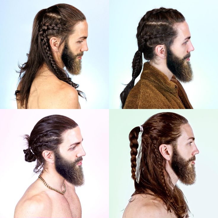 Mens Long Hairstyles For Wedding, Mens Viking Hairstyles Long, How To Do Viking Braids Men, Male Viking Braids Short Hair, Nordic Men Hairstyle, Easy Viking Hair Men, Modern Viking Hairstyles For Men, Men’s Braids Straight Hair, Viking Braids Men Long