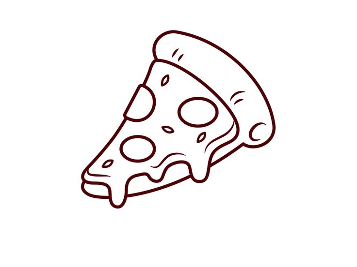 a slice of pizza on a white background