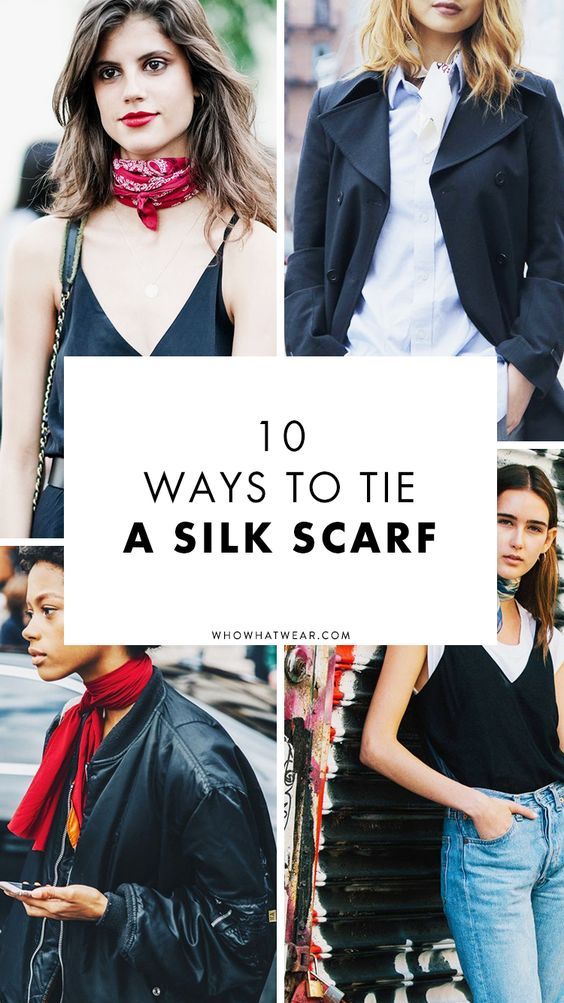 Tie it, knot it, put it in your hair—here's every way possible to wear a silk scarf. How To Style A Square Silk Scarf, Ways To Wear A Neck Scarf, Silk Scarf And Blazer Outfit, Gucci Silk Scarf Outfit, How To Wear A Kerchief, French Silk Scarf Style, Ways To Wear Silk Scarves, How To Tie A Scarf Like A French Woman, Short Silk Scarf Tying