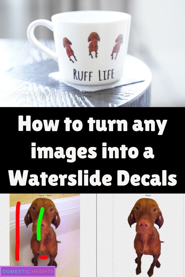 how to turn any image into a water slide decal for your coffee cup or mug