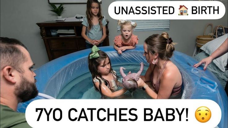 a group of people sitting around a baby in an inflatable pool with the caption'70 catches baby '