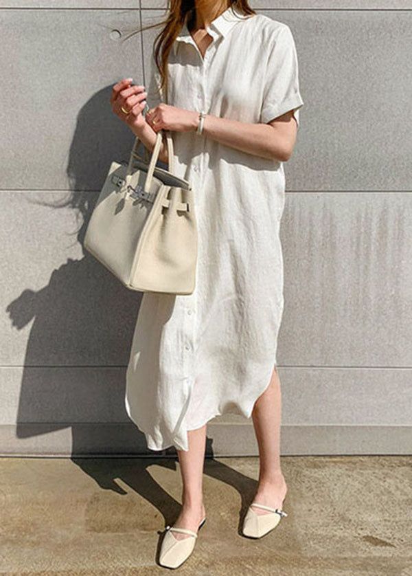 White Side Open Button Shirts Dresses Short Sleeve Swimwear 2024, Dresses Short Sleeve, Tie Waist Shirt, Button Shirt Dress, Button Shirts, Comfortable Room, Khaki Dress, Linen Shop, White Shirt Dress